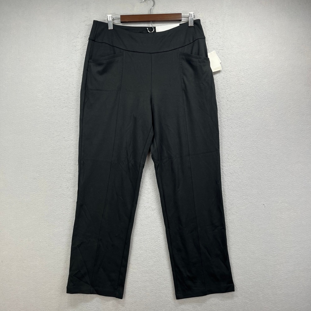 Cato Dress Pants Women LP Black Straight Leg Hi Rise Stretch Career Trousers NEW
